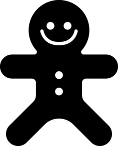 Christmas Gingerbread Man Icon Svg Vector, Free Vectors File